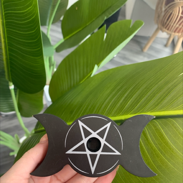 Crescent moons candle stick holder