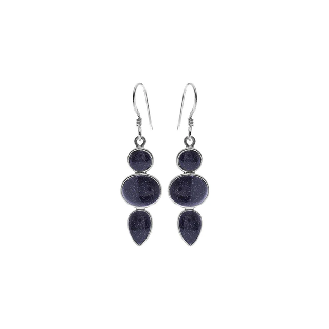 Blue Goldstone Mixed Shape Earrings