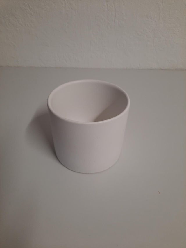 Grand pot blanc pour bougies 