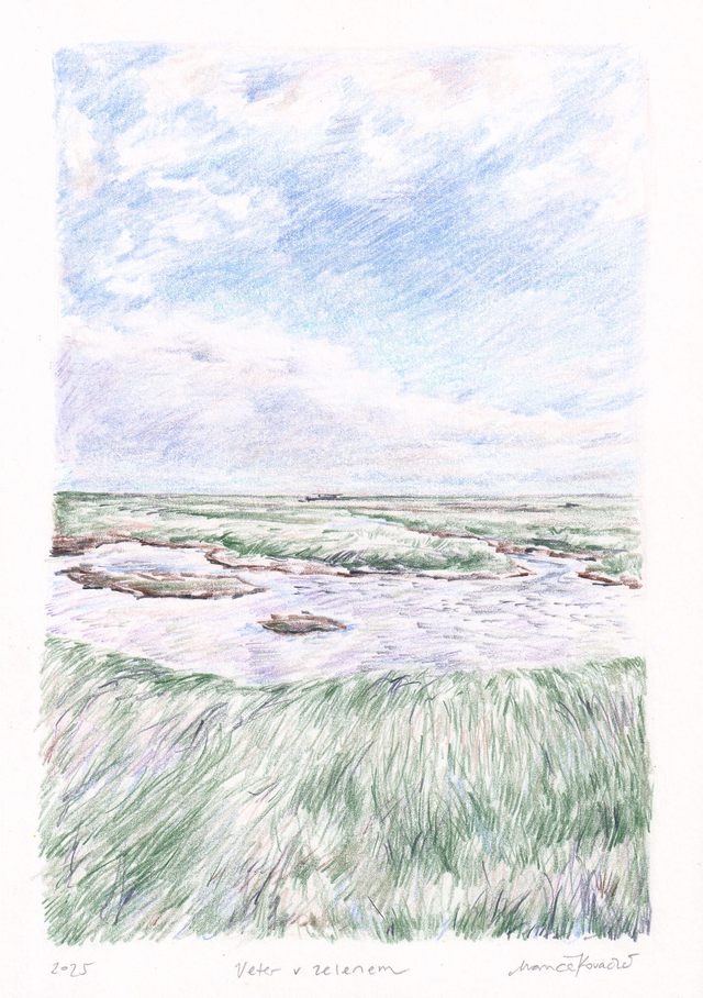 'Veter v zelenem' Giclée Print