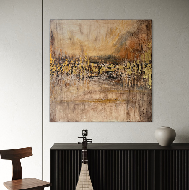 Alchimie - art abstrait contemporain- paysage abstrait - grand format 