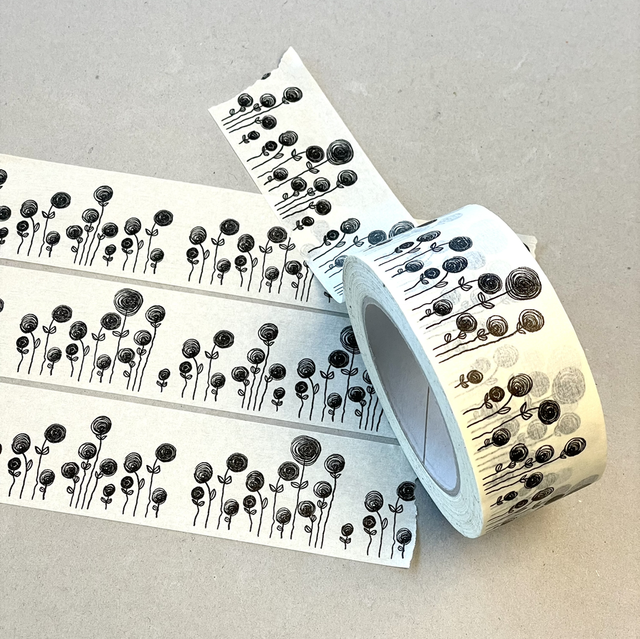 Klebeband Ranunkel schwarz 5cm/50m