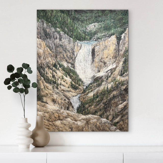 Felt Original of Lower Falls, Yellowstone