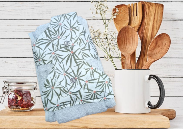 Essuie main lot x2 TON " VERT"