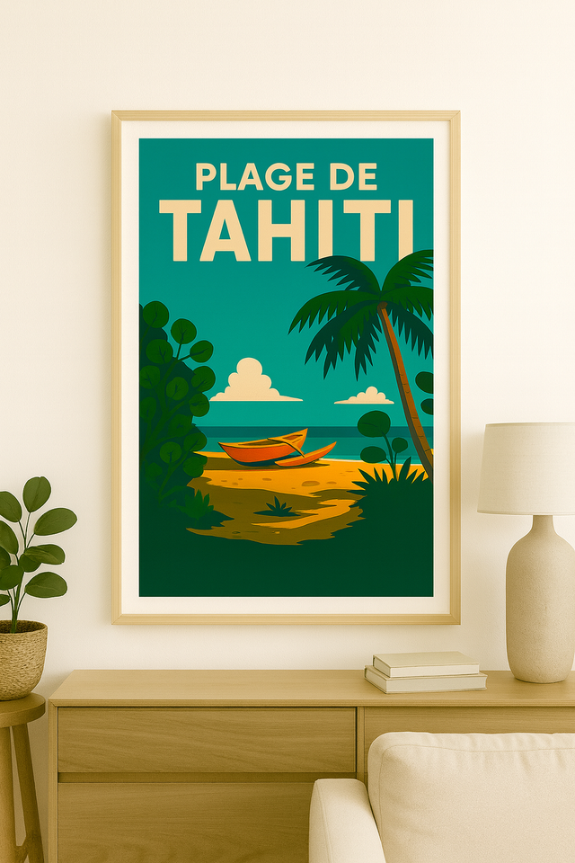 Affiche photo – Plage de Tahiti