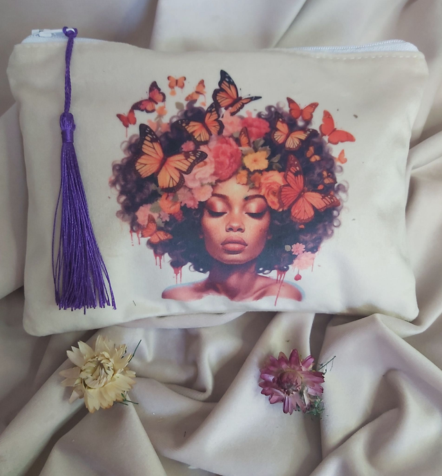 pochette motif femme 