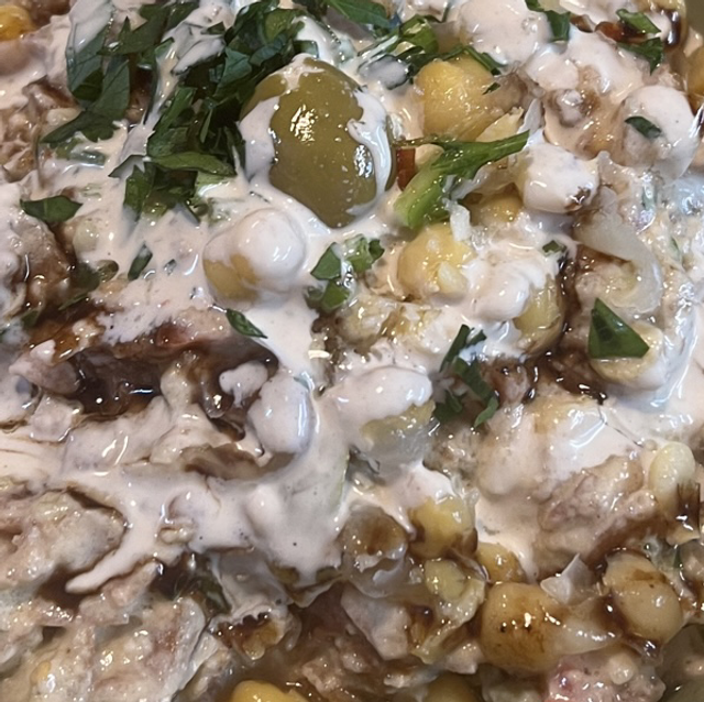 Fatteh Batenjal Teller - vegan zum mitnehmen 