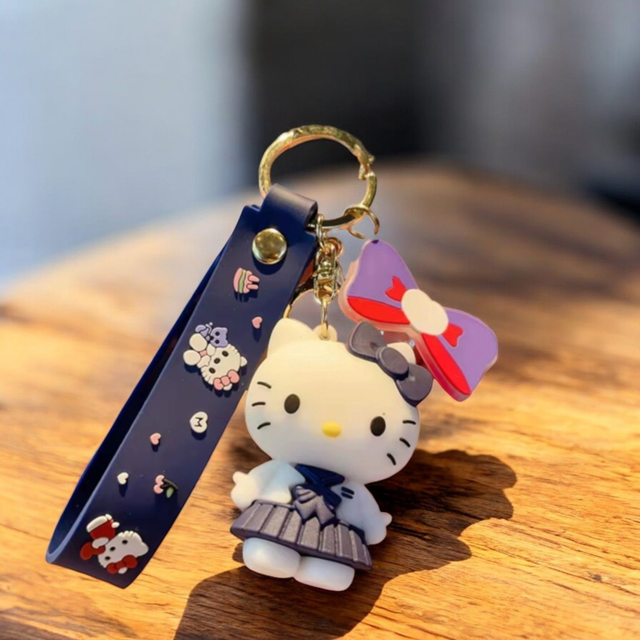 Schlüsselanhänger Hello Kitty blau