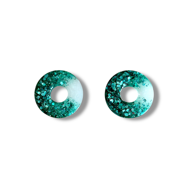 Pampilles Donuts turquoise et blanc 