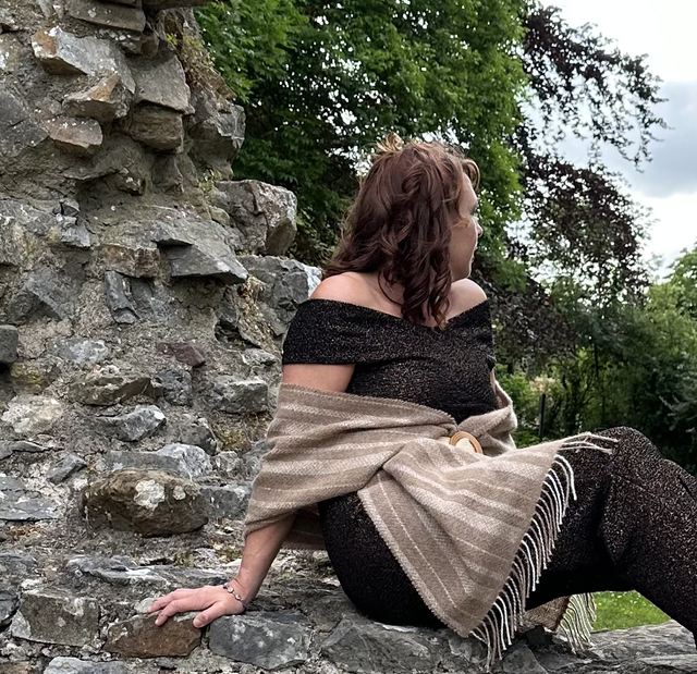 Luxury Alpaca &amp; Mohair Brown Blanket Scarf