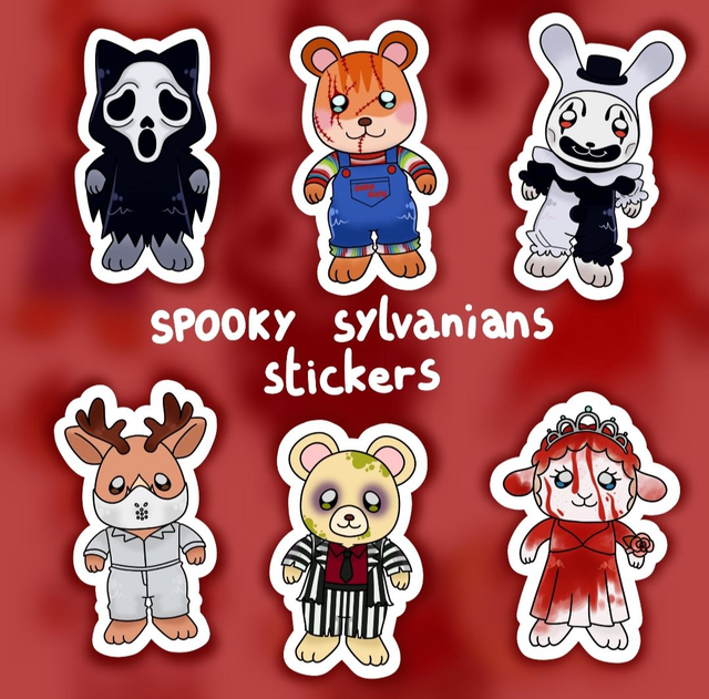 Halloween sylvanians stickers