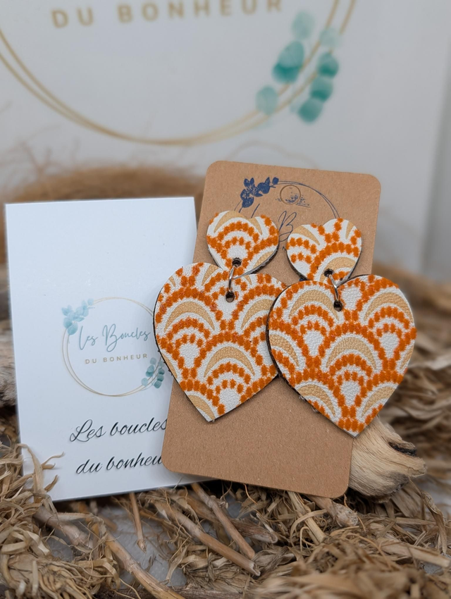 Boucles d'oreilles Louise orange lo100