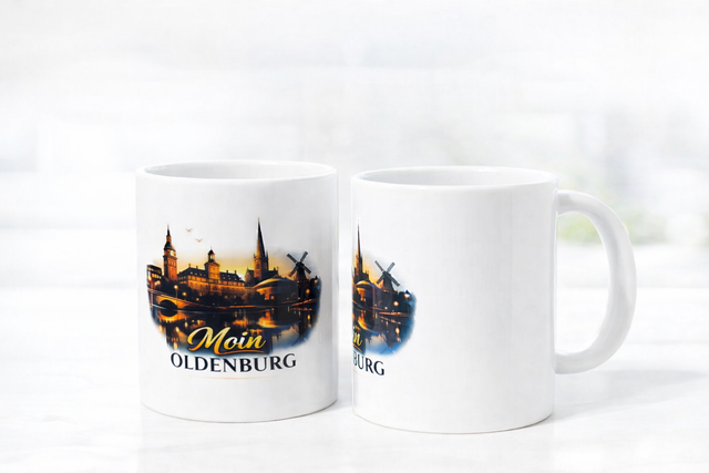 Die „Moin Oldenburg“-Tasse bringt norddeutsches Lebensgefühl direkt auf deinen Tisch 💙