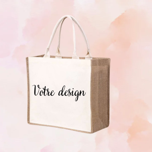Sac en jute XL personnalisable