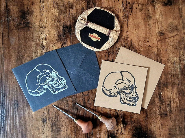 Linogravure - Memento Mori