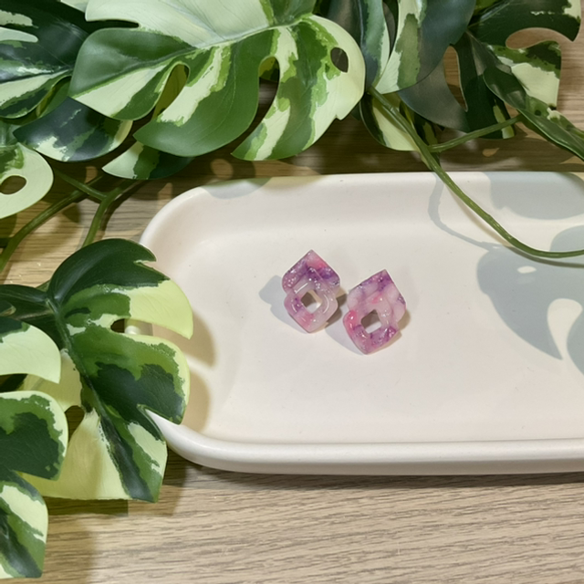 Flieder: Ohrstecker #0520