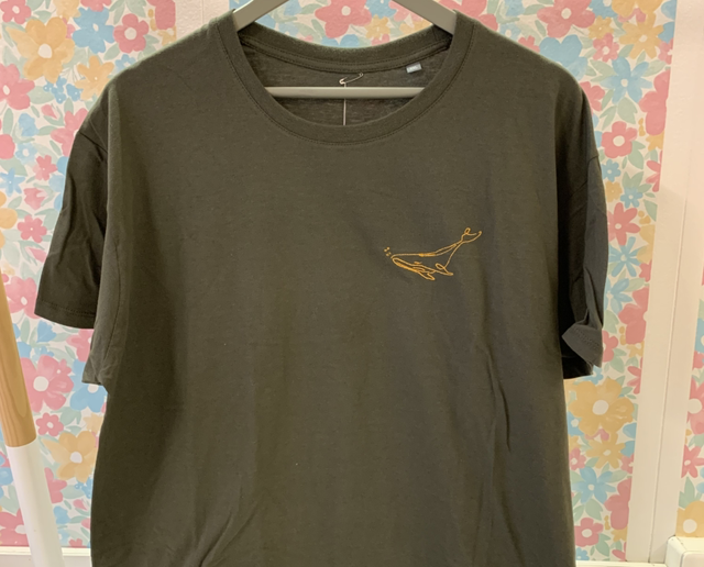 T-shirt Vert Broderie Baleine - 2XL