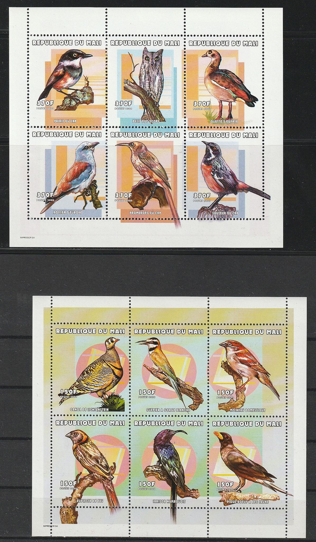 Mali 2000 Birds Sheets MNH