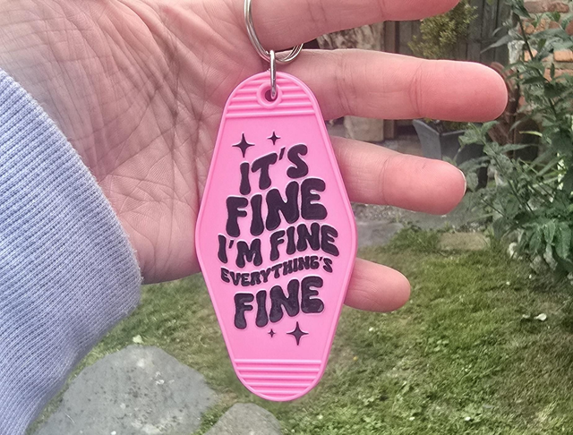 I’m Fine (Probably) Motel Keyring 
