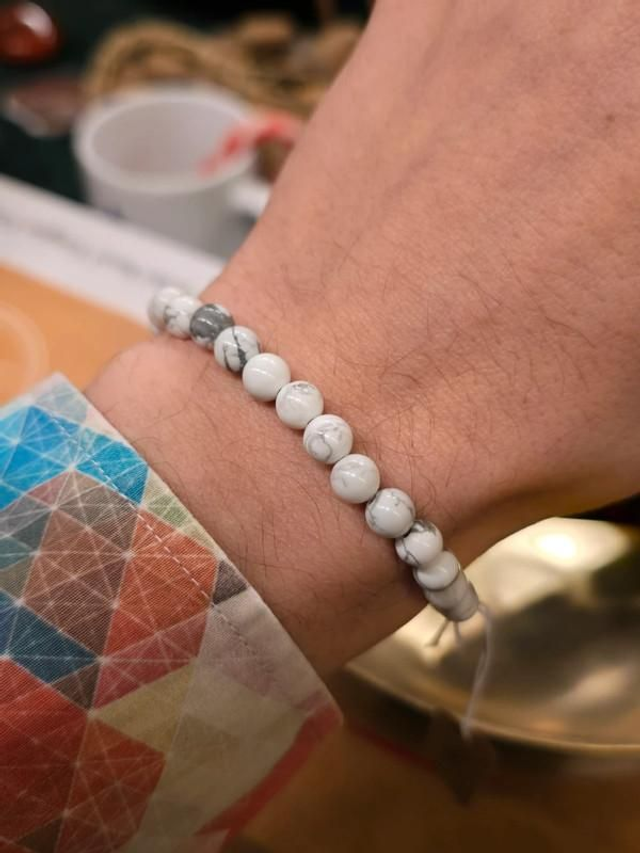 Howlite - Bracelet avec perles de 6 mm