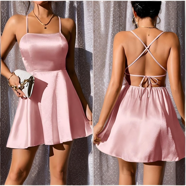 Robe Rosé Satiné