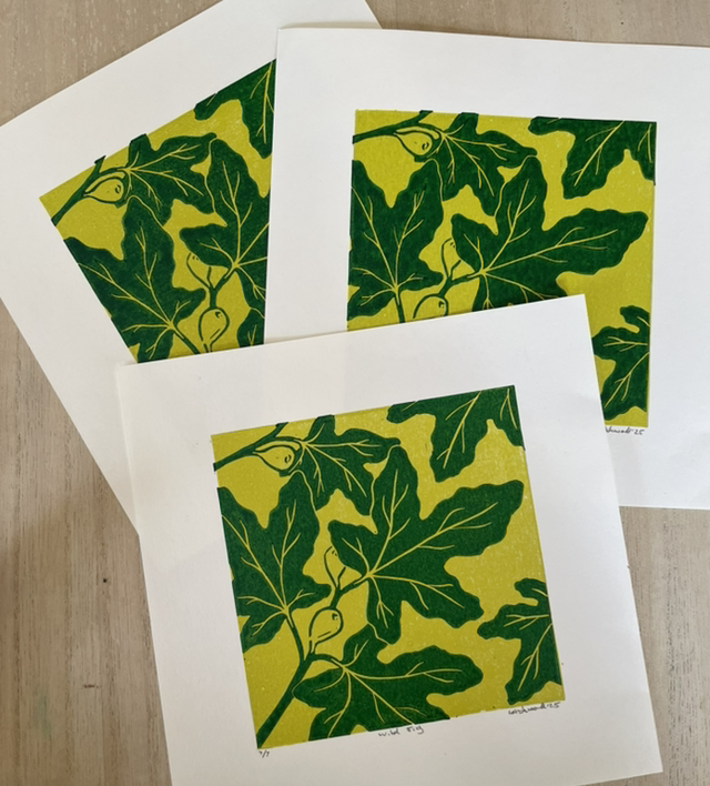Wild Fig Limited Edition Mini Lino Print