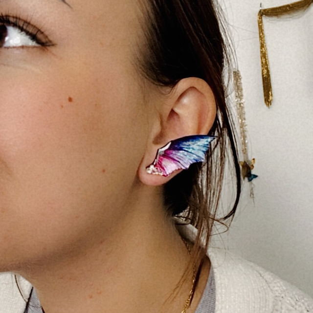 Petites dragonnes rouges - puces d’oreille