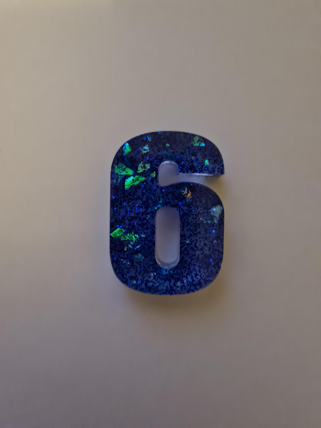 Number keyrings in blue