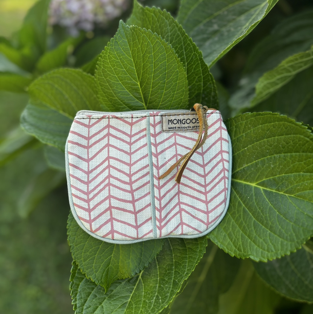 Patchy Purse Fishbone Dusty Pink/Natural