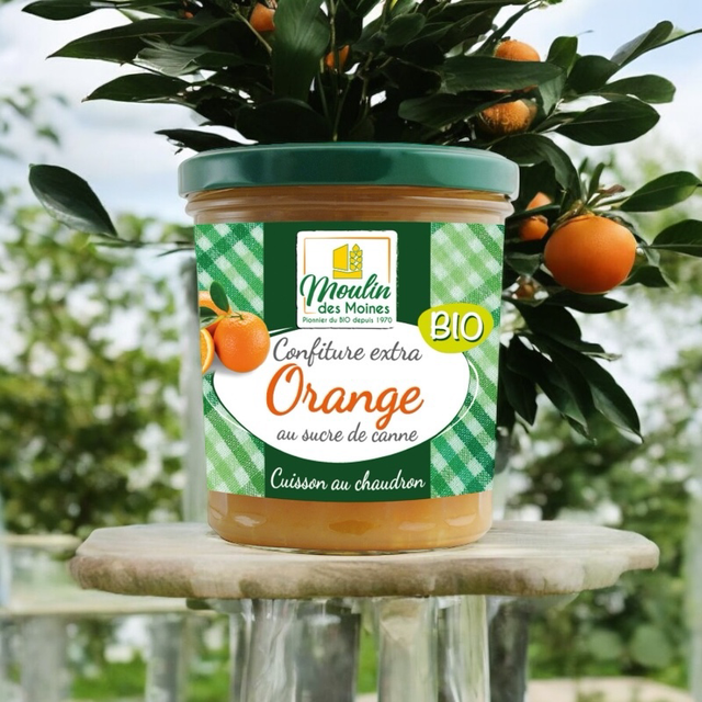 Confiture orange &amp; sucre de canne - 370gr