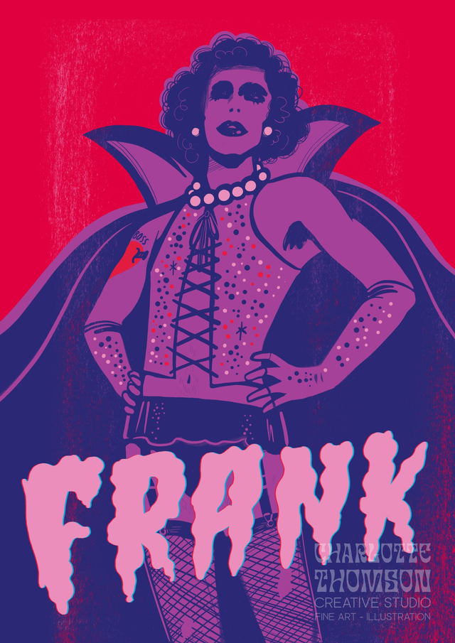 'Frank' Rocky Horror Picture Show A4 Art Print