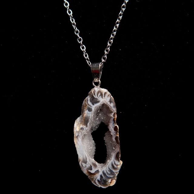 Pendentif agate géode