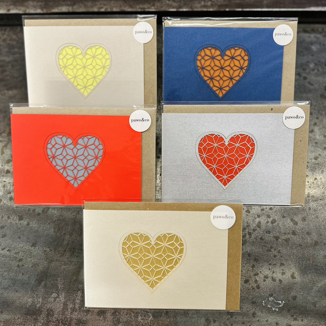 5er Set Klappkarten „Herz“ pawo&co