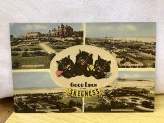 Skegness, Good Luck from , Multiview North Shore etc. M &amp; L National Series postcard. No R400 £2.50