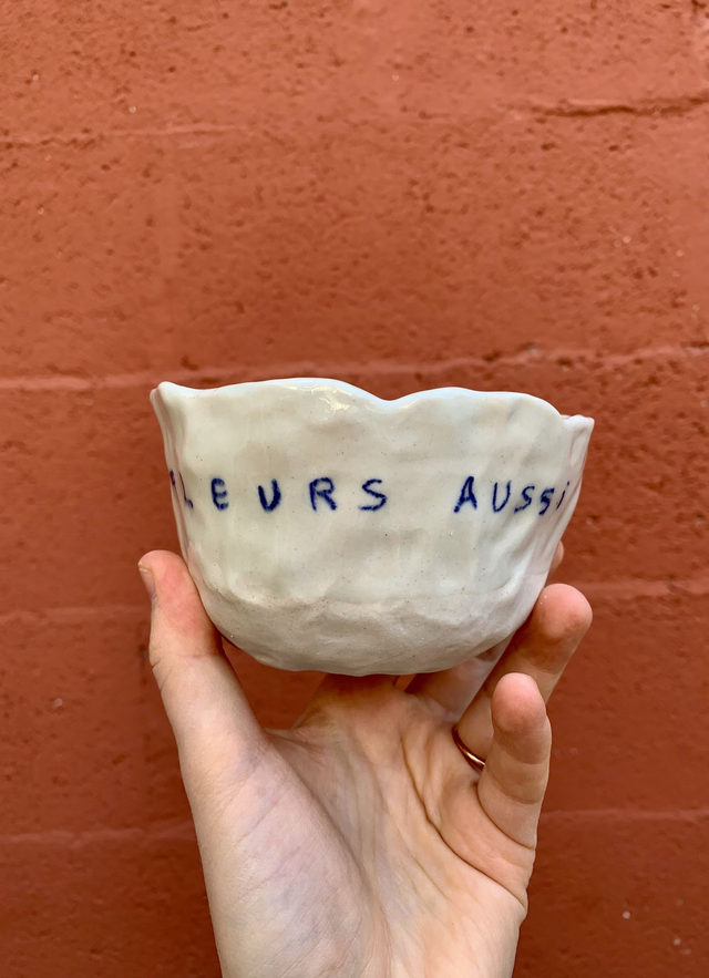 Bol "La fleur au rouge coeur"