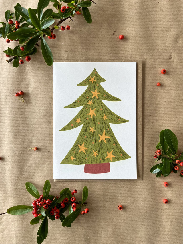 Starry Christmas Tree Card