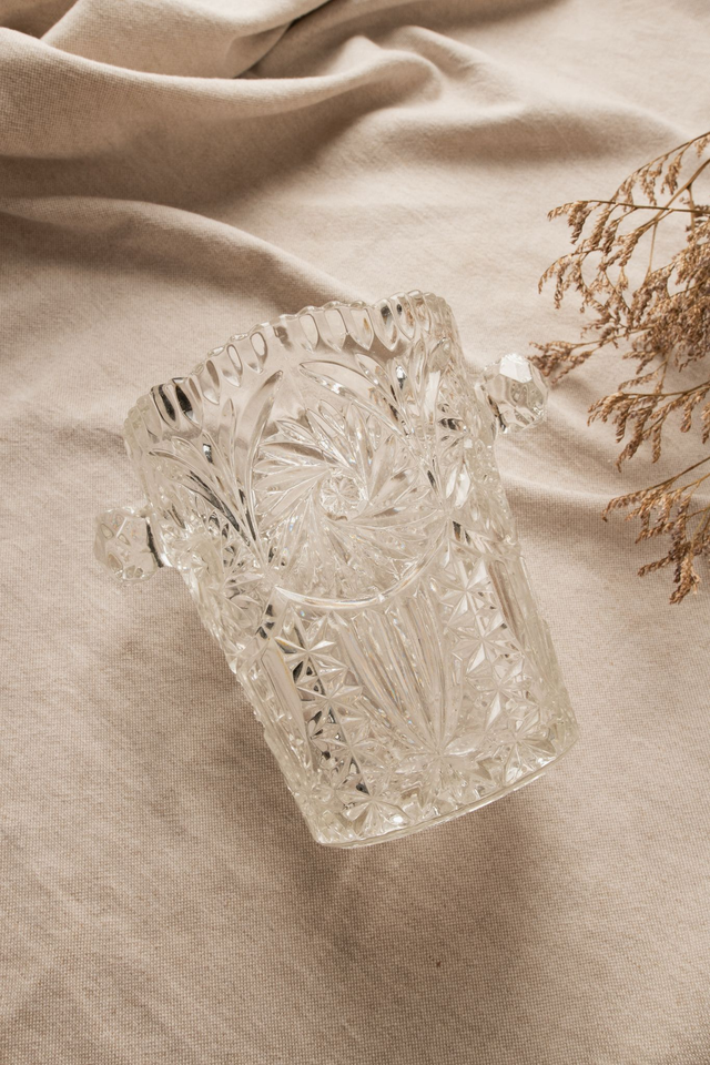 Seau à glace vintage en cristal ✨