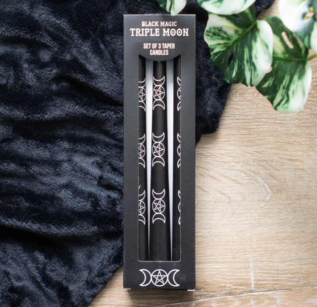 Pack of 3 triple moon candles
