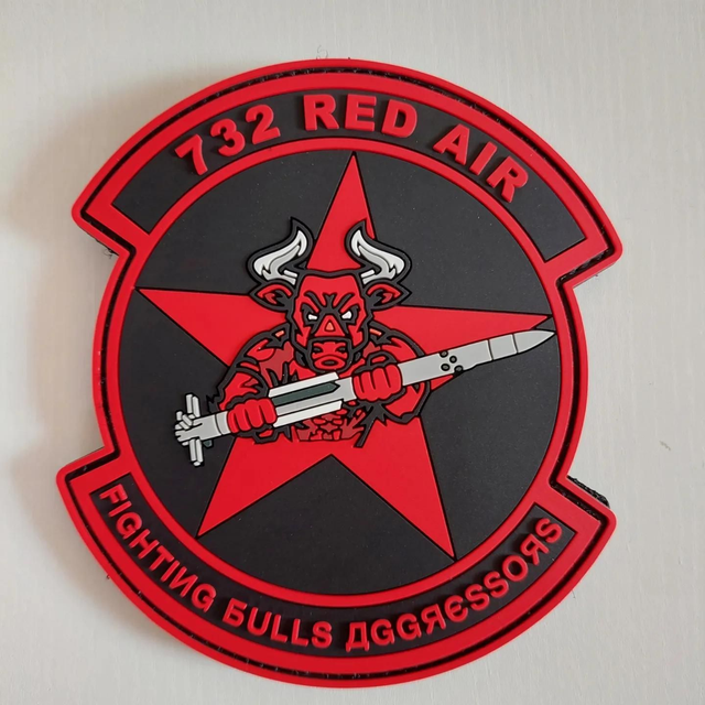732 Red Air Aggressor Patch PVC