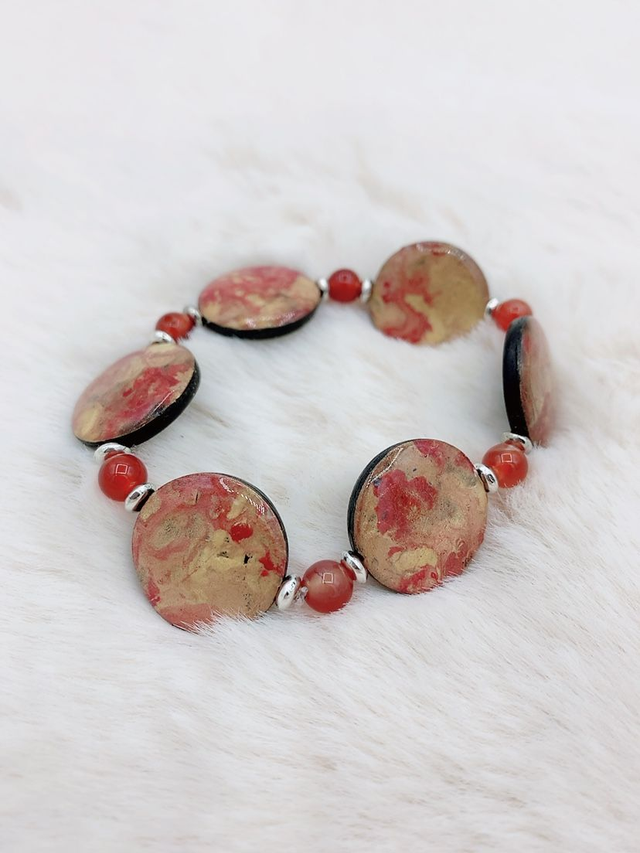 Bracelet "Eclat Etincelle" et Agate de Feu 
