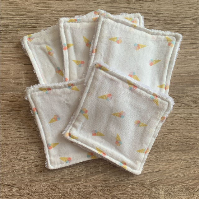 Lot de 5 lingettes lavables