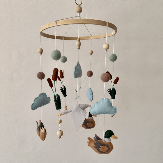 Riverside felt baby mobile