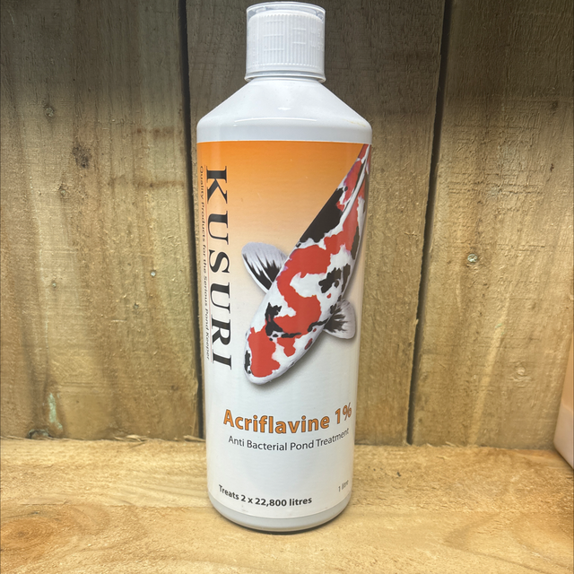Kusuri - Acriflavine 1% - Anti Bacterial - Pond Treatment - 1L - treats 2x22,800L