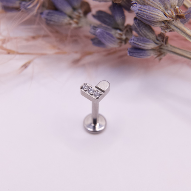 Embout Half Jeweled Heart