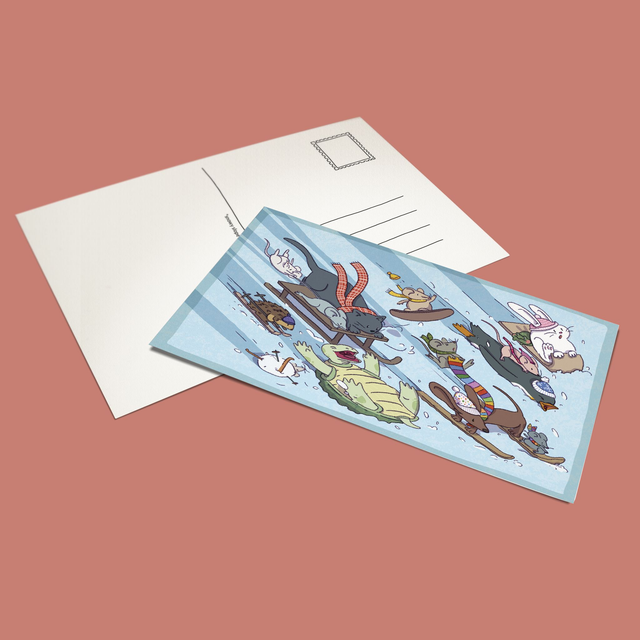 Postcard "Snowy Slope"