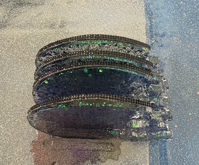 Colour change glitter Skull Coaster set