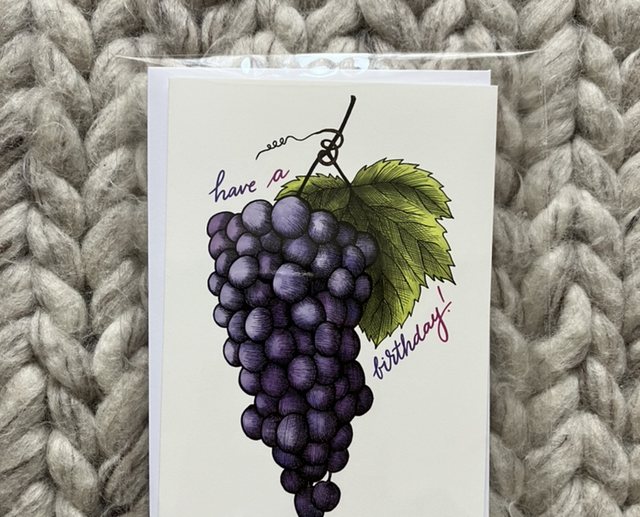 Greeting card Grapes