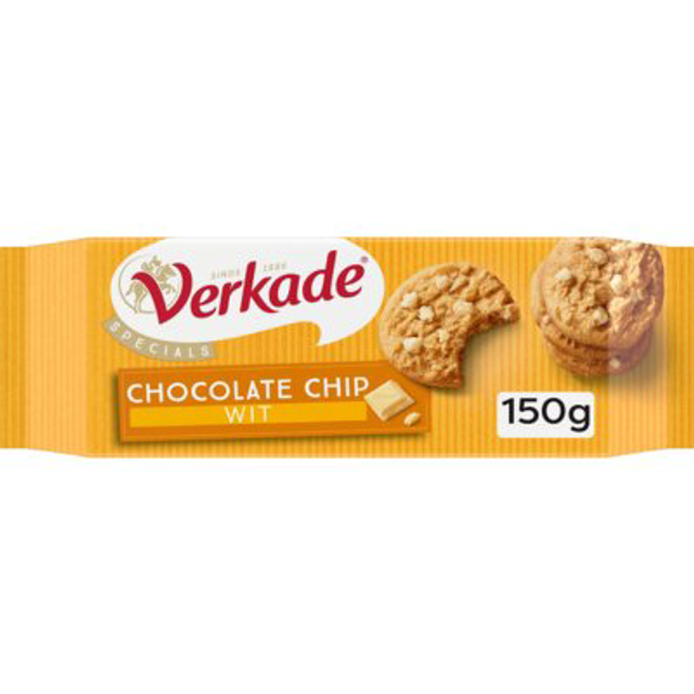 Verkade Chocolate chip wit 150g