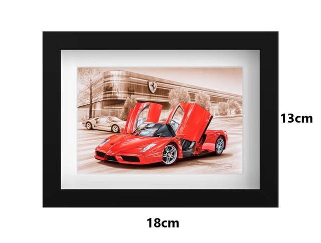 Small Framed Postcard Enzo