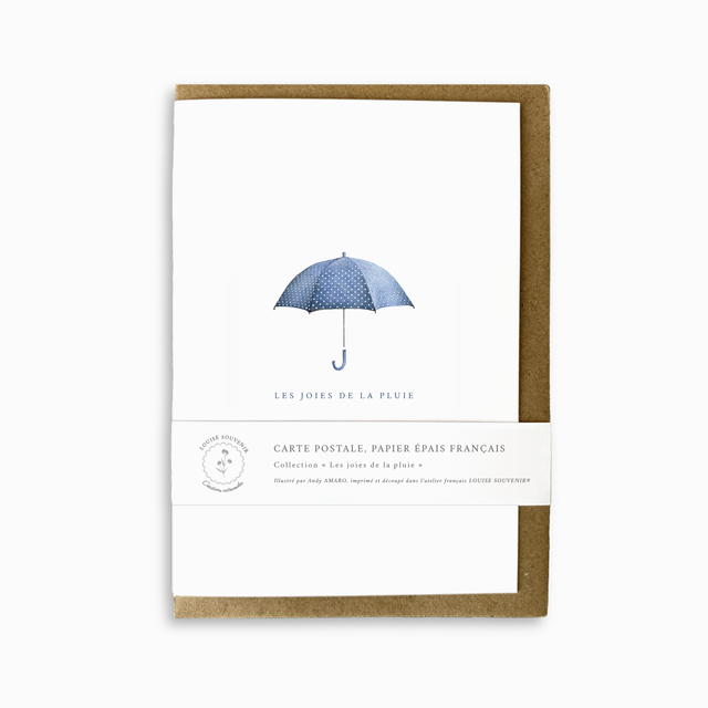 Carte postale - Les joies de la pluie 